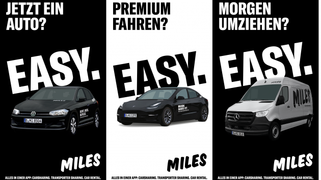 Mit seiner neuen Kampagne will der Carsharing-Anbieter Miles die Flexibilitt und Spontanitt seines Dienstes hervorheben - Quelle: Miles